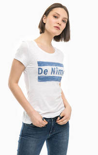 Белая футболка с надписью Mustang