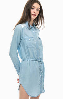 Короткое платье-рубашка на кнопках Mustang