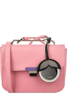 Маленькая сумка цвета фуксии с откидным клапаном Furla