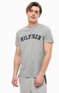 Хлопковая футболка с логотипом бренда Tommy Hilfiger