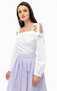 Хлопковая блуза с открытыми плечами Michael Michael Kors