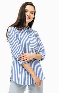 Полосатая туника-рубашка из хлопка Only