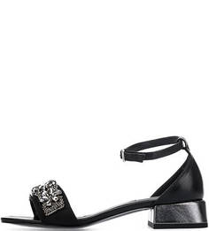 Кожаные босоножки на низком каблуке Tosca BLU