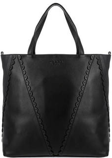 Кожаная сумка с длинной съемной ручкой Tosca BLU