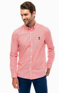 Клетчатая рубашка из хлопка U.S. Polo Assn.