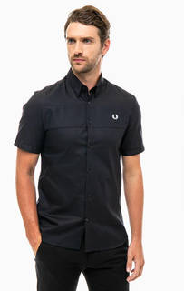 Черная приталенная рубашка Fred Perry