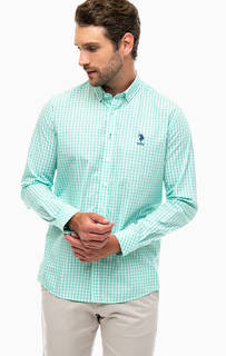 Клетчатая рубашка из хлопка U.S. Polo Assn.
