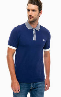 Синяя хлопковая футболка поло Fred Perry