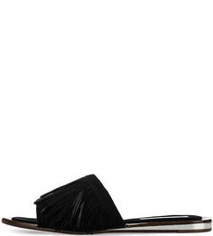 Замшевые шлепанцы с бахромой Tosca BLU