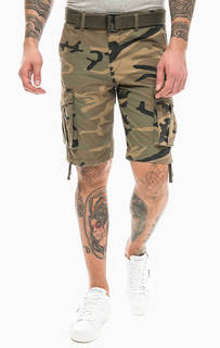 Хлопковые шорты карго в стиле милитари Jack & Jones
