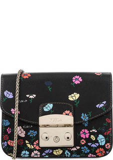 Маленькая кожаная сумка с откидным клапаном Furla