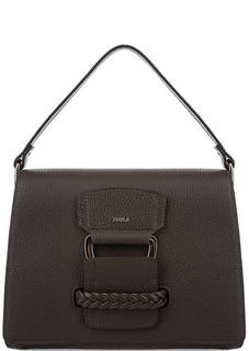 Кожаная сумка с откидным клапаном и короткой ручкой Furla