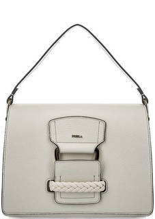 Кожаная сумка с откидным клапаном и короткой ручкой Furla