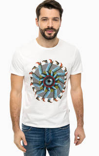 Белая хлопковая футболка с принтом Wrangler