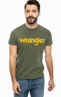 Хлопковая футболка с принтом Wrangler