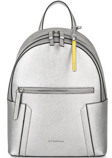 Серебристый рюкзак из сафьяновой кожи Cromia
