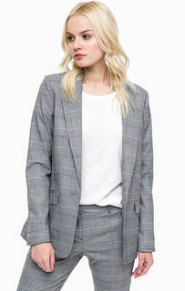 Серый пиджак в клетку Tom Tailor