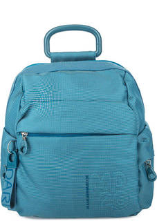 Голубой текстильный рюкзак с одним отделом Mandarina Duck