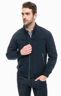 Синяя куртка с воротником-стойкой Armani Exchange