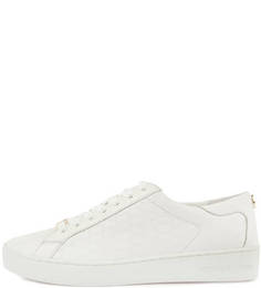 Кожаные кеды с логотипом бренда Michael Michael Kors