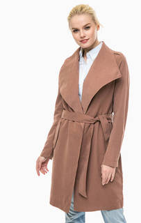 Тренчкот коричневого цвета с поясом на талии Vero Moda