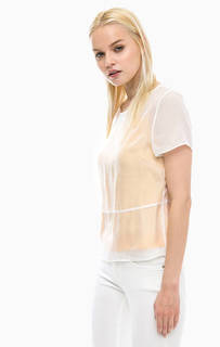 Шелковая блуза с контрастной подкладкой Calvin Klein Jeans