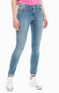 Джинсы со средней посадкой и заломами Calvin Klein Jeans