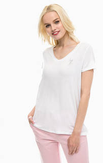 Белая футболка с треугольным вырезом U.S. Polo Assn.