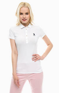 Белая футболка поло из хлопка U.S. Polo Assn.