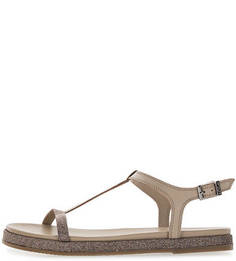 Кожаные сандалии с отделкой глиттером S.Oliver