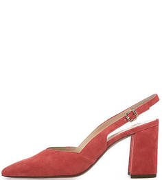 Замшевые босоножки кораллового цвета Högl