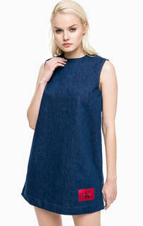 Короткое платье из денима Calvin Klein Jeans
