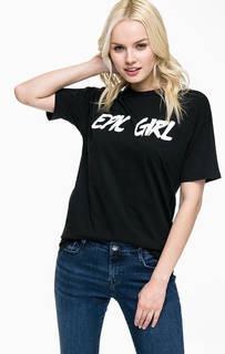 Черная туника-футболка из хлопка Mavi