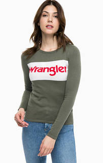 Джемпер цвета хаки с длинными рукавами Wrangler