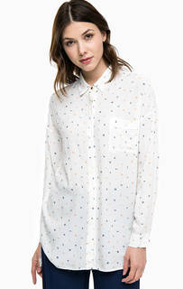 Туника-рубашка молочного цвета с карманом Pennyblack