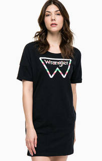 Хлопковое платье с принтом Wrangler