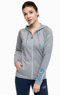 Хлопковая толстовка с капюшоном EA7