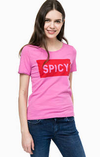 Футболка из хлопка с принтом Only