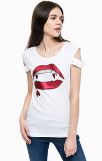 Хлопковая футболка с блестящим принтом Gas