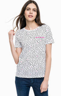 Хлопковая футболка с короткими рукавами Only