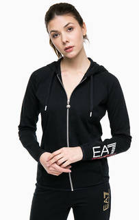 Хлопковая толстовка с капюшоном EA7