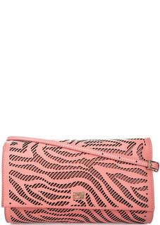Розовый кожаный клатч Cavalli Class