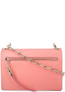 Розовая кожаная сумка с двумя отделами Cavalli Class
