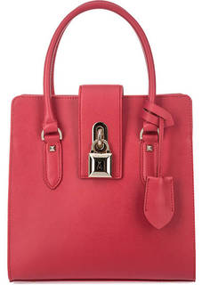 Красная кожаная сумка с короткими ручками Patrizia Pepe