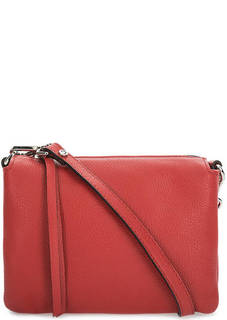 Кожаная красная сумка с тремя отделами Gianni Chiarini