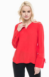 Красная блуза из вискозы Comma