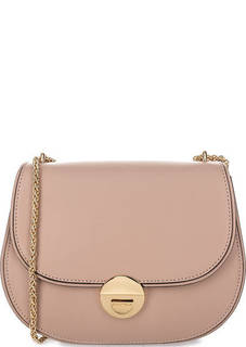 Маленькая кожаная сумка на плечевой цепочке Coccinelle