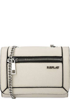 Маленькая сумка молочного цвета Replay