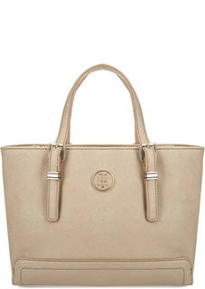 Бежевая сумка на молнии Tommy Hilfiger