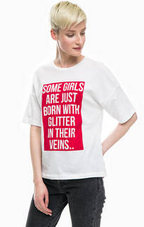 Хлопковая футболка с принтом Only